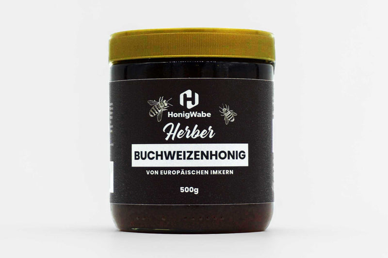 500g Herber Buchweizenhonig | Dickflüssig - HonigWabe