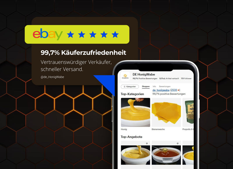 500g Würziger Buchweizenhonig | Natürliche feinkristalline - HonigWabe