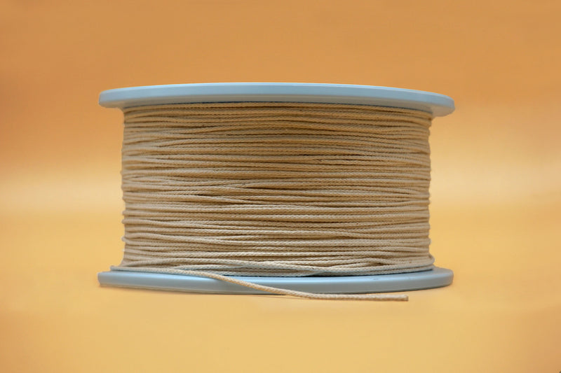 Kerzendocht aus natürlicher Baumwolle | Rundgeflochten | 1000 x 1,5 mm - HonigWabe